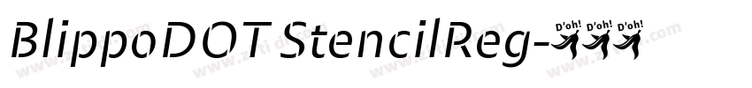 BlippoDOT StencilReg字体转换